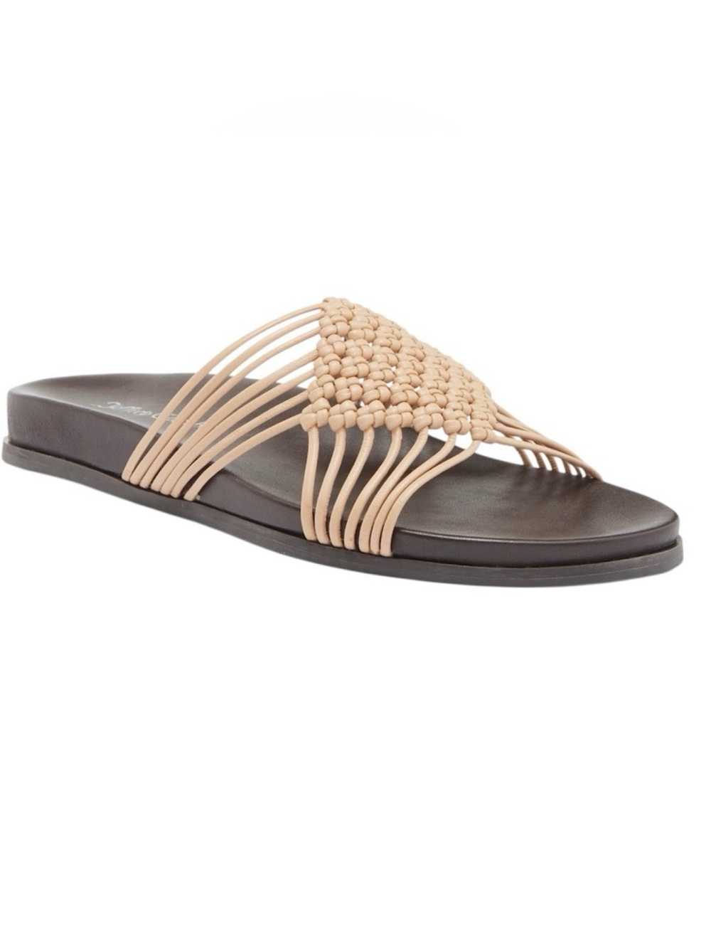 Jeffrey Campbell Beige Woven Slide Sandal